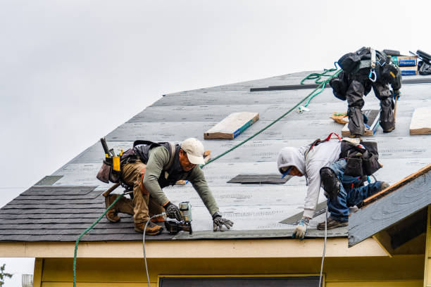 Professional Roofing technician working in Franktown, VA